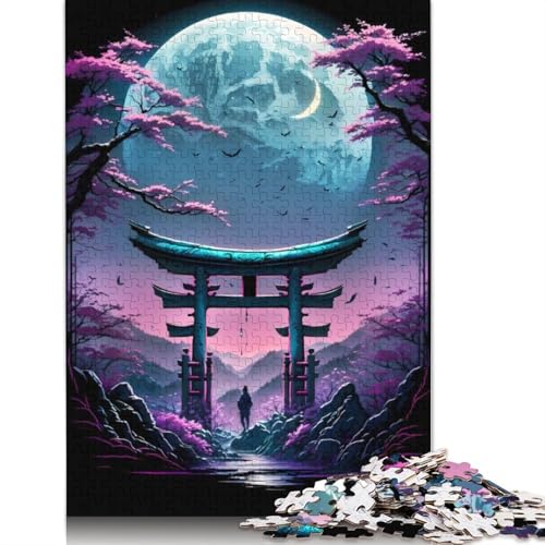 520-teiliges Puzzle „Japan Gateway to The Moon“ für Erwachsene Teenager, Puzzle für Erwachsene, Lernspiel für Erwachsene, 520 Teile (52 x 38 cm) von QBIREX