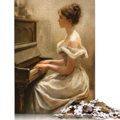 A Serenade at The Piano Puzzles 1000 Teile Schwer Puzzle Spielzeug Lernspiel Impossible Herausforderung Spielzeug Für Erwachsene Und Kinder Ab 12 Jahren 1000pcs (75x50cm) von QBIREX