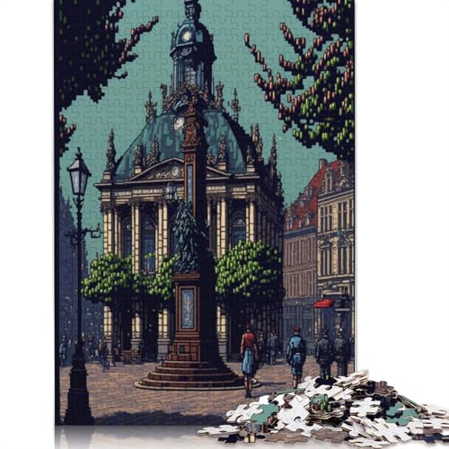 Aachen Pixel Art Puzzle, 100% recyceltes Kartonpapier, rechteckiges Puzzle für Erwachsene und Kinder, 1000 Teile (75 x 50 cm) von QBIREX