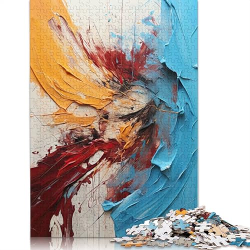 Abstrakte Malerei 09 Puzzle, kreative Spiele, 100 Prozent recycelter Karton, Puzzle für Erwachsene, 1000 Teile (26 x 38 cm) von QBIREX