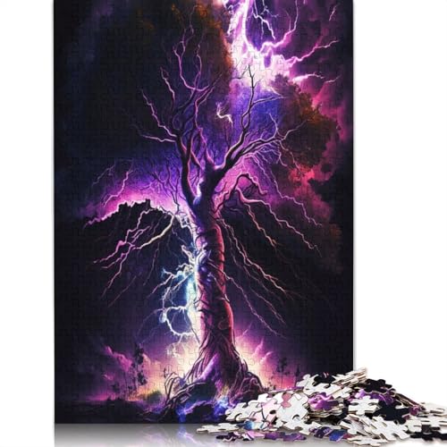 Abstraktes Blitzschlag-Puzzle, 1500 Teile, für Erwachsene, Stressabbau-Puzzle, Geschenke für Erwachsene, für Frauen und Männer, 1500 Teile (85 x 57 cm) von QBIREX