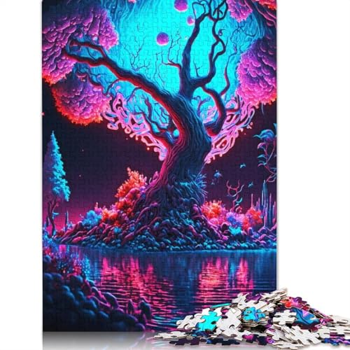 Abstraktes Kunst-Baum-Puzzle für Erwachsene, Lernspiel, Puzzle-Geschenke für Kinder ab 12 Jahren, 520 Teile (52 x 38 cm) von QBIREX