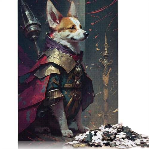Adventurous Corgi Puzzle 1000-teilige Schwer Puzzle Spielzeug Lernspiel Impossible Herausforderungsspielzeug Für Erwachsene Und Kinder Ab 12 Jahren 300pcs (40x28cm) von QBIREX