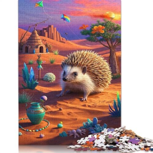 Afrikanischer Zwergigel-Puzzle, DIY-Spiel, rechteckiges Papierpuzzle für Jungen oder Mädchen, Geburtstagsgeschenk, 1000 Teile (38 x 26 cm) von QBIREX