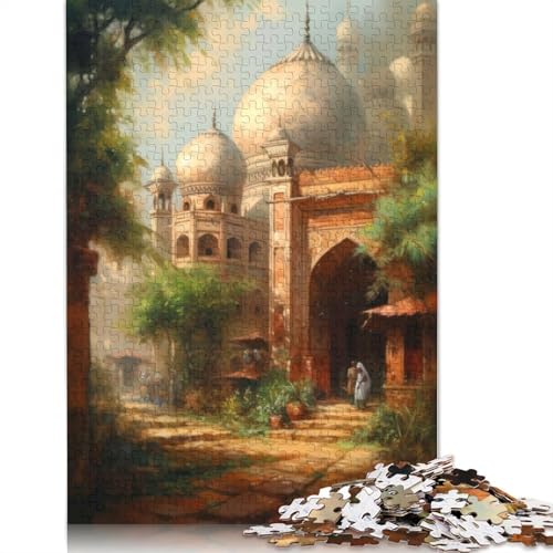 Agra Charm India Puzzle 1000 Teile für Erwachsene | Holzpuzzle | Nachhaltige Puzzles für Erwachsene | Spiele 1000 Teile (75 x 50 cm) von QBIREX