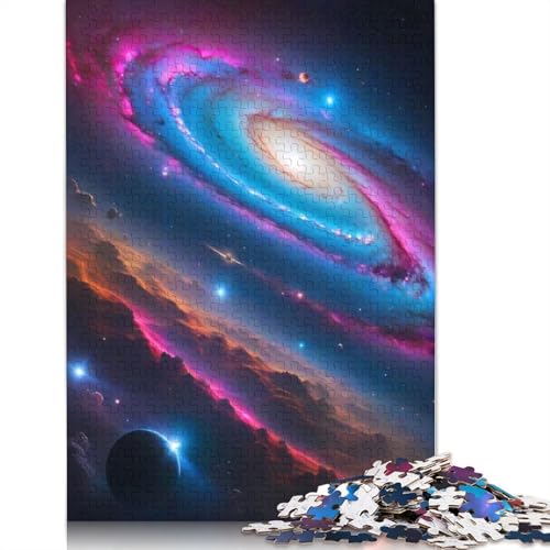 Andromeda Galaxy Puzzle 1000-teilige Schwer Puzzle Spielzeug Pädagogisches Spiel Impossible Herausforderungsspielzeug Für Erwachsene Und Kinder Ab 14 Jahren 1000pcs (75x50cm) von QBIREX