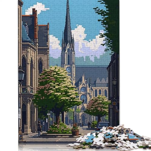 Angers Pixel Art Puzzle, schwierige Herausforderung, 100% recycelter Karton, Puzzle für Erwachsene, Teenager, 1000 Teile (26 x 38 cm) von QBIREX