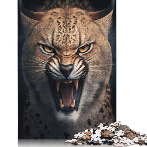 Angry Lynx 520-teiliges Puzzle, ab 18 Jahren, Lernspiele, Puzzles für Erwachsene, für Frauen, für Kinder ab 12 Jahren, 520 Teile (52 x 38 cm) von QBIREX