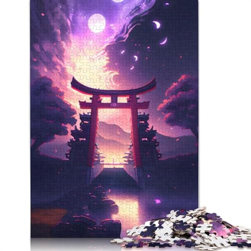 Anime Torii Puzzles 1000 Teile Schwer Puzzle Spielzeug Lernspiel Impossible Herausforderungsspielzeug Für Erwachsene Kinder 1000pcs (75x50cm) von QBIREX