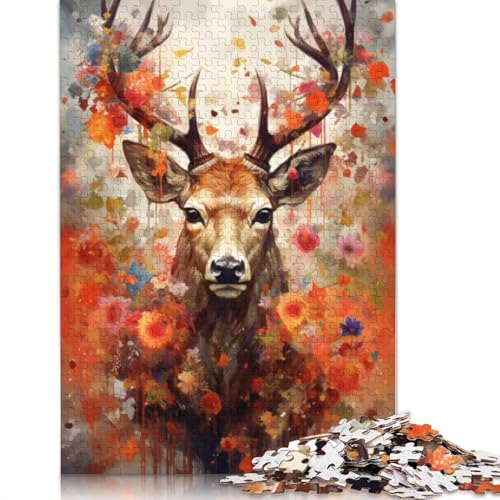 Antlered Puzzle, kreative Spiele, 100% recycelter Karton, Puzzle für Erwachsene, 1000 Teile (26 x 38 cm) von QBIREX