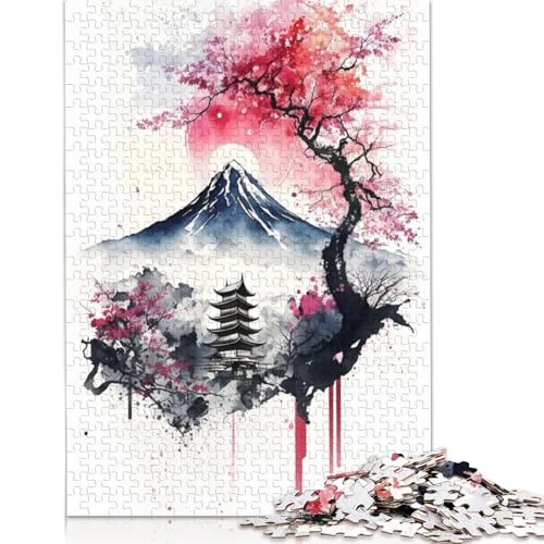 Aquarelle Japanisch 9 Puzzles für Erwachsene, 520 Teile, anspruchsvolle Familienspiele, Denkspiele für Kinder ab 12 Jahren, 520 Teile (52 x 38 cm) von QBIREX
