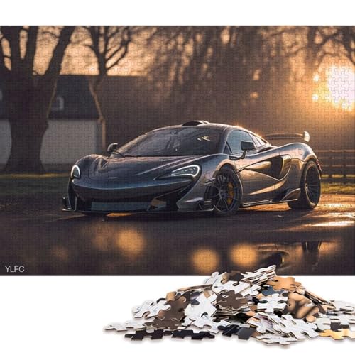 Art Sports Car Puzzle, 100 Prozent Recyclingkarton, 100 Prozent Recyclingkarton, Puzzle für Jungen oder Mädchen, 38 x 26 cm, 1000 Teile Art Sports Car Puzzle, 100 Prozent Recyclingkarton, 100 Prozent Recyclingkarton, Puzzle für Jungen oder Mädchen, 38 x 26 cm, 1000 Teile von QBIREX