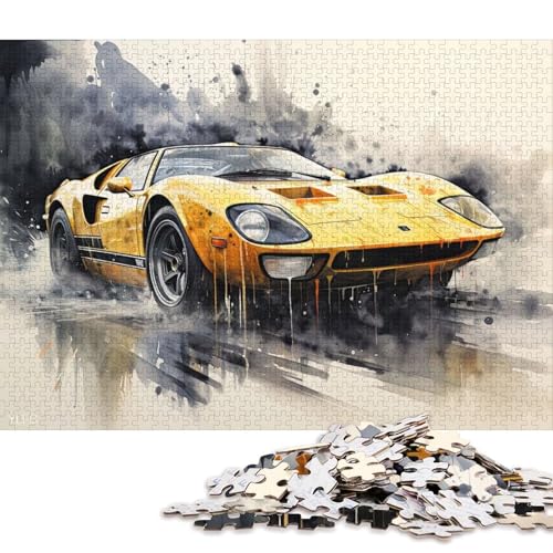 Art Sports Car Puzzle, 100 Prozent Recyclingkarton, 100 Prozent Recyclingkarton, Puzzle für Jungen oder Mädchen, 38 x 26 cm, 1000 Teile Art Sports Car Puzzle, 100 Prozent Recyclingkarton, 100 Prozent Recyclingkarton, Puzzle für Jungen oder Mädchen, 38 x 26 cm, 1000 Teile von QBIREX