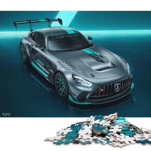 Art Sports Car Puzzle, 100 Prozent Recyclingkarton, 100 Prozent Recyclingkarton, Puzzle für Jungen oder Mädchen, 38 x 26 cm, 1000 Teile Art Sports Car Puzzle, 100 Prozent Recyclingkarton, 100 Prozent Recyclingkarton, Puzzle für Jungen oder Mädchen, 38 x 26 cm, 1000 Teile von QBIREX