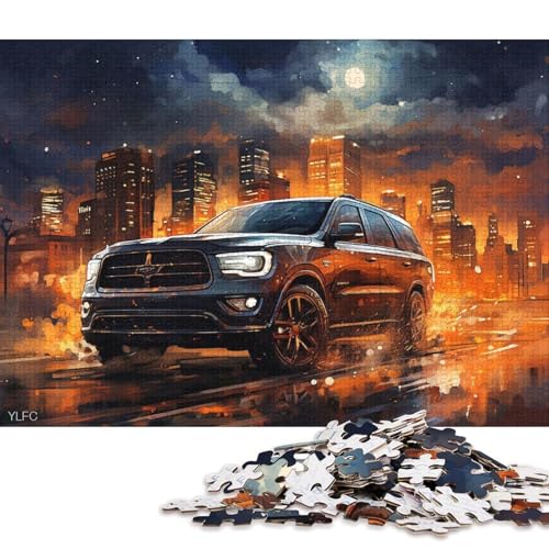 Art Sports Car Puzzle, 100 Prozent Recyclingkarton, 100 Prozent Recyclingkarton, Puzzle für Jungen oder Mädchen, 38 x 26 cm, 1000 Teile von QBIREX