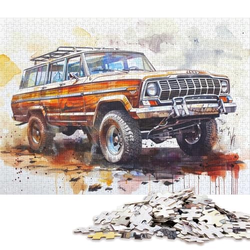 Art Sports Car Puzzle, 100 Prozent Recyclingkarton, 100 Prozent Recyclingkarton, Puzzle für Jungen oder Mädchen, 38 x 26 cm, 1000 Teile Art Sports Car Puzzle, 100 Prozent Recyclingkarton, 100 Prozent Recyclingkarton, Puzzle für Jungen oder Mädchen, 38 x 26 cm, 1000 Teile von QBIREX
