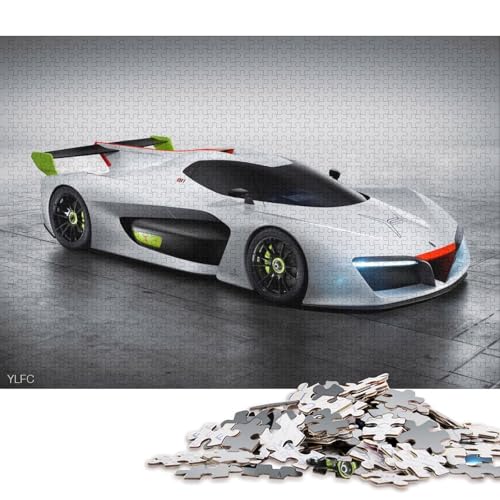 Art Sports Car Puzzle, 100 Prozent Recyclingkarton, 100 Prozent Recyclingkarton, Puzzle für Jungen oder Mädchen, 38 x 26 cm, 1000 Teile von QBIREX