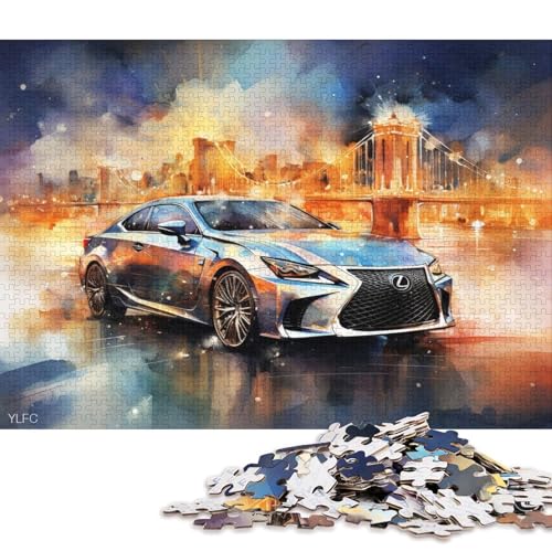 Art Sports Car Puzzle, 100 Prozent Recyclingkarton, 100 Prozent Recyclingkarton, Puzzle für Jungen oder Mädchen, 38 x 26 cm, 1000 Teile Art Sports Car Puzzle, 100 Prozent Recyclingkarton, 100 Prozent Recyclingkarton, Puzzle für Jungen oder Mädchen, 38 x 26 cm, 1000 Teile von QBIREX