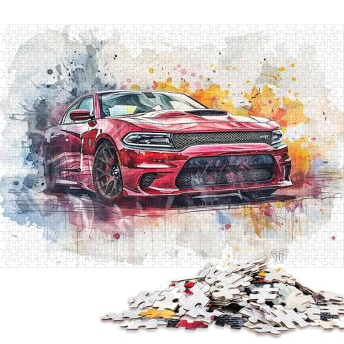 Art Sports Car Puzzle, 100 Prozent Recyclingkarton, 100 Prozent Recyclingkarton, Puzzle für Jungen oder Mädchen, 38 x 26 cm, 1000 Teile Art Sports Car Puzzle, 100 Prozent Recyclingkarton, 100 Prozent Recyclingkarton, Puzzle für Jungen oder Mädchen, 38 x 26 cm, 1000 Teile von QBIREX