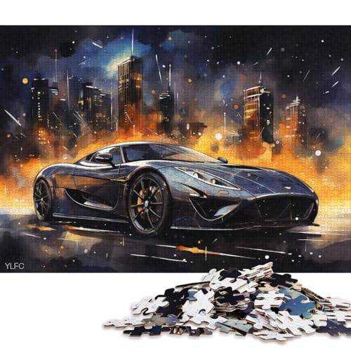 Art Sports Car Puzzle, 100 Prozent Recyclingkarton, 100 Prozent Recyclingkarton, Puzzle für Jungen oder Mädchen, 38 x 26 cm, 1000 Teile Art Sports Car Puzzle, 100 Prozent Recyclingkarton, 100 Prozent Recyclingkarton, Puzzle für Jungen oder Mädchen, 38 x 26 cm, 1000 Teile von QBIREX