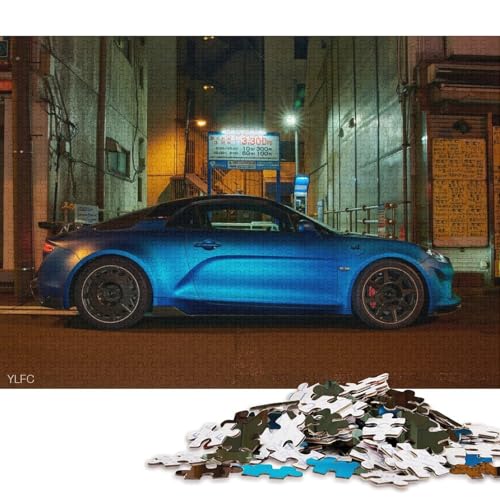 Art Sports Car Puzzle, 100 Prozent Recyclingkarton, 100 Prozent Recyclingkarton, Puzzle für Jungen oder Mädchen, 70 x 50 cm, 1000 Teile von QBIREX