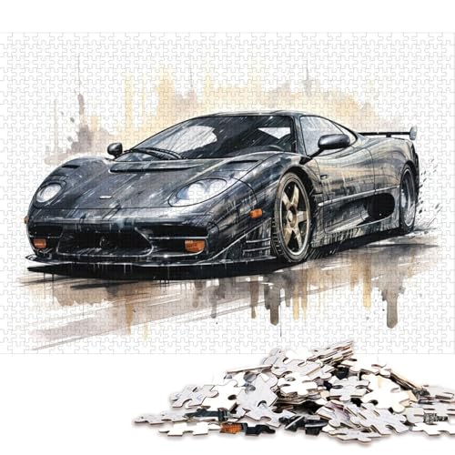 Art Sports Car Puzzle, 100% recycelter Karton, Premium-Karton, Puzzle für Erwachsene und Kinder, 38 x 26 cm, 1000 Teile Art Sports Car Puzzle, 100% recycelter Karton, Premium-Karton, Puzzle für Erwachsene und Kinder, 38 x 26 cm, 1000 Teile von QBIREX