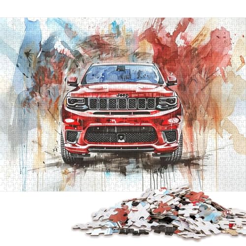Art Sports Car Puzzle, 100% recyceltes Kartonpapier, rechteckiges Puzzle für Erwachsene und Kinder, 70 x 50 cm, 1000 Teile von QBIREX