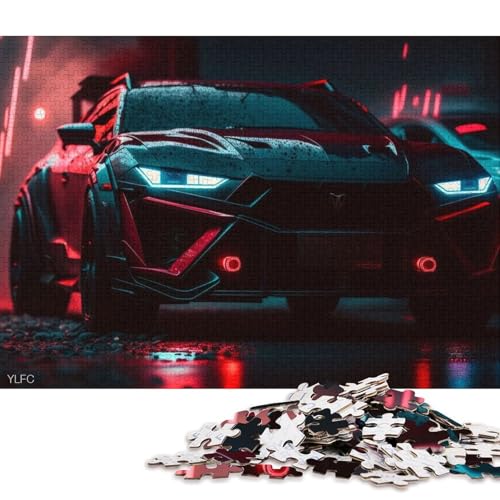Art Sports Car Puzzle, 100% recyceltes Kartonpapier, rechteckiges Puzzle für Erwachsene und Kinder, 70 x 50 cm, 1000 Teile von QBIREX