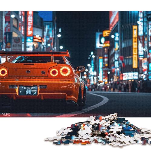 Art Sports Car Puzzle, 100% recyceltes Kartonpapier, rechteckiges Puzzle für Erwachsene und Kinder, 70 x 50 cm, 1000 Teile von QBIREX