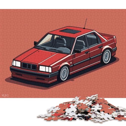 Art Sports Car Puzzle, 100% recyceltes Kartonpapier, rechteckiges Puzzle für Erwachsene und Kinder, 70 x 50 cm, 1000 Teile von QBIREX