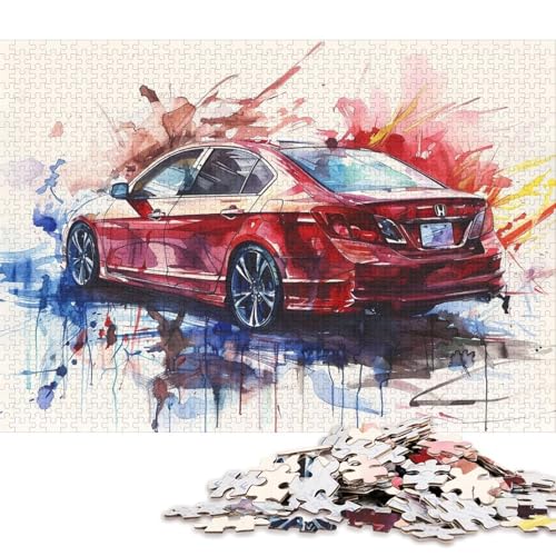 Art Sports Car Puzzle, Denksportaufgabe, 100% recycelter Karton, Puzzle für Frauen und Männer, Muttertagsgeschenke, 70 x 50 cm, 1000 Teile Art Sports Car Puzzle, Denksportaufgabe, 100% recycelter Karton, Puzzle für Frauen und Männer, Muttertagsgeschenke, 70 x 50 cm, 1000 Teile von QBIREX