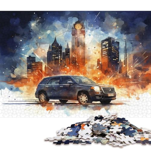 Art Sports Car Puzzle, Denksportaufgabe, 100% recycelter Karton, Puzzle für Kinder und Erwachsene ab 12 Jahren, Vatertagsgeschenk, 70 x 50 cm, 1000 Teile Art Sports Car Puzzle, Denksportaufgabe, 100% recycelter Karton, Puzzle für Kinder und Erwachsene ab 12 Jahren, Vatertagsgeschenk, 70 x 50 cm, 1000 Teile von QBIREX