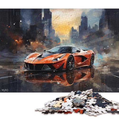 Art Sports Car Puzzle, Denksportaufgabe, 100% recycelter Karton, Puzzle für Kinder und Erwachsene ab 12 Jahren, Vatertagsgeschenk, 70 x 50 cm, 1000 Teile Art Sports Car Puzzle, Denksportaufgabe, 100% recycelter Karton, Puzzle für Kinder und Erwachsene ab 12 Jahren, Vatertagsgeschenk, 70 x 50 cm, 1000 Teile von QBIREX