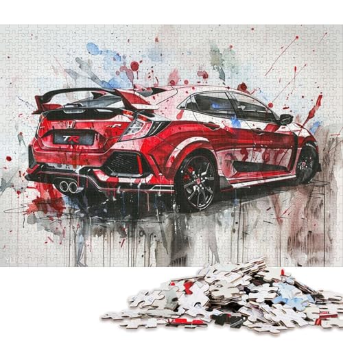Art Sports Car Puzzle, Denksportaufgabe, 100% recycelter Karton, Puzzle für Kinder und Erwachsene ab 12 Jahren, Vatertagsgeschenk, 70 x 50 cm, 1000 Teile Art Sports Car Puzzle, Denksportaufgabe, 100% recycelter Karton, Puzzle für Kinder und Erwachsene ab 12 Jahren, Vatertagsgeschenk, 70 x 50 cm, 1000 Teile von QBIREX