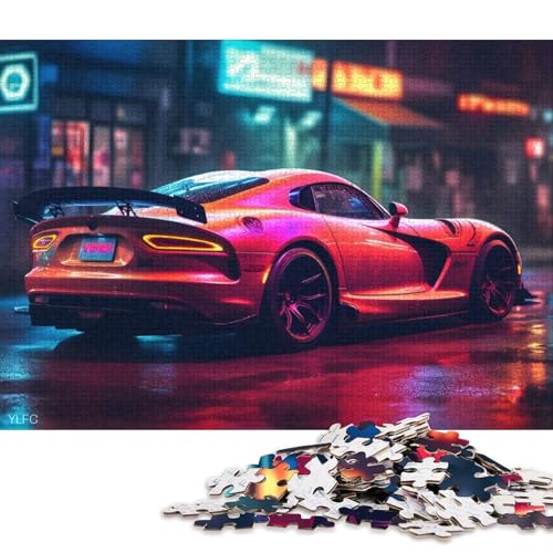 Art Sports Car Puzzle, Denksportaufgabe, Premium-Puzzle aus Karton für Kinder und Erwachsene ab 12 Jahren, 70 x 50 cm, 1000 Teile Art Sports Car Puzzle, Denksportaufgabe, Premium-Puzzle aus Karton für Kinder und Erwachsene ab 12 Jahren, 70 x 50 cm, 1000 Teile von QBIREX