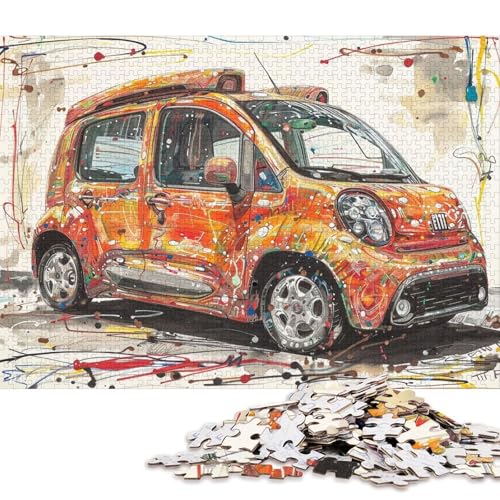 Art Sports Car Puzzle, Denksportaufgabe, Premium-Puzzle aus Karton für Kinder und Erwachsene ab 12 Jahren, 70 x 50 cm, 1000 Teile Art Sports Car Puzzle, Denksportaufgabe, Premium-Puzzle aus Karton für Kinder und Erwachsene ab 12 Jahren, 70 x 50 cm, 1000 Teile von QBIREX