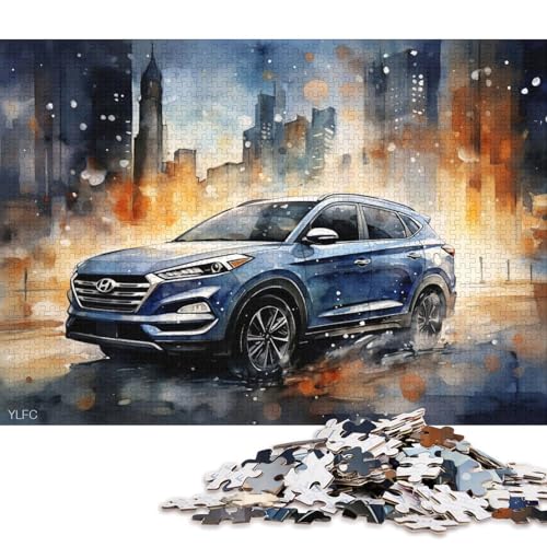 Art Sports Car Puzzle, Denksportaufgabe, Premium-Puzzle aus Karton für Kinder und Erwachsene ab 12 Jahren, 70 x 50 cm, 1000 Teile von QBIREX