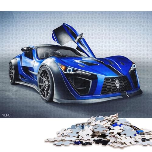 Art Sports Car Puzzle, Denksportaufgabe, Premium-Puzzle aus Karton für Kinder und Erwachsene ab 12 Jahren, 70 x 50 cm, 1000 Teile Art Sports Car Puzzle, Denksportaufgabe, Premium-Puzzle aus Karton für Kinder und Erwachsene ab 12 Jahren, 70 x 50 cm, 1000 Teile von QBIREX