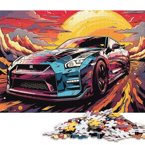 Art Sports Car Puzzle, Denksportaufgabe, Premium-Puzzle aus Karton für Kinder und Erwachsene ab 12 Jahren, 70 x 50 cm, 1000 Teile Art Sports Car Puzzle, Denksportaufgabe, Premium-Puzzle aus Karton für Kinder und Erwachsene ab 12 Jahren, 70 x 50 cm, 1000 Teile von QBIREX