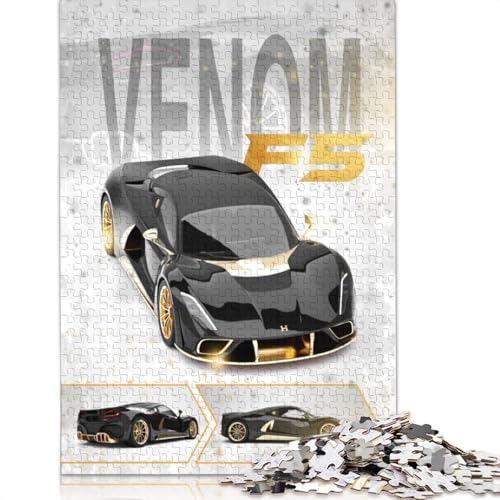 Art Sports Car Puzzle, Premium-Puzzle, 100% recyceltes Papppapier, rechteckig, für Jungen oder Mädchen, 1000 Teile (38 x 26 cm) von QBIREX