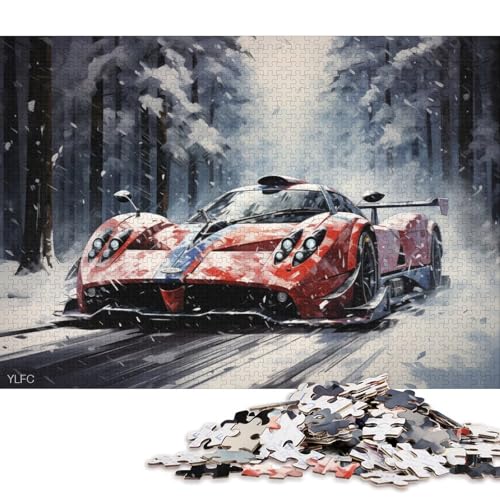 Art Sports Car Puzzle, Premium-Puzzle aus 100% recyceltem Brett, für Kinder und Erwachsene ab 12 Jahren, 70 x 50 cm, 1000 Teile von QBIREX
