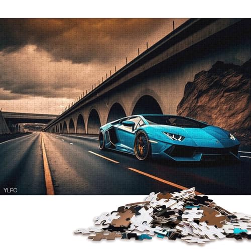 Art Sports Car Puzzle, Premium-Puzzle aus 100% recyceltem Brett, für Kinder und Erwachsene ab 12 Jahren, 70 x 50 cm, 1000 Teile Art Sports Car Puzzle, Premium-Puzzle aus 100% recyceltem Brett, für Kinder und Erwachsene ab 12 Jahren, 70 x 50 cm, 1000 Teile von QBIREX