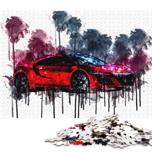 Art Sports Car Puzzle, Premium-Puzzle aus 100% recyceltem Brett, für Kinder und Erwachsene ab 12 Jahren, 70 x 50 cm, 1000 Teile Art Sports Car Puzzle, Premium-Puzzle aus 100% recyceltem Brett, für Kinder und Erwachsene ab 12 Jahren, 70 x 50 cm, 1000 Teile von QBIREX