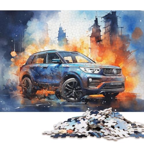 Art Sports Car Puzzle, Premium-Puzzle aus 100% recyceltem Kartonpapier, rechteckig, für Damen und Herren, einzigartiges Geschenk, 38 x 26 cm, 1000 Teile Art Sports Car Puzzle, Premium-Puzzle aus 100% recyceltem Kartonpapier, rechteckig, für Damen und Herren, einzigartiges Geschenk, 38 x 26 cm, 1000 Teile von QBIREX