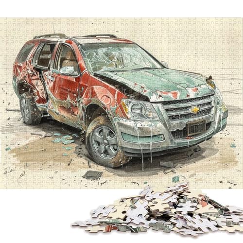 Art Sports Car Puzzle, anspruchsvolle Familienspiele, 100% recycelter Karton, Puzzle für Erwachsene und Kinder, Geburtstagsgeschenk, 70 x 50 cm, 1000 Teile Art Sports Car Puzzle, anspruchsvolle Familienspiele, 100% recycelter Karton, Puzzle für Erwachsene und Kinder, Geburtstagsgeschenk, 70 x 50 cm, 1000 Teile von QBIREX