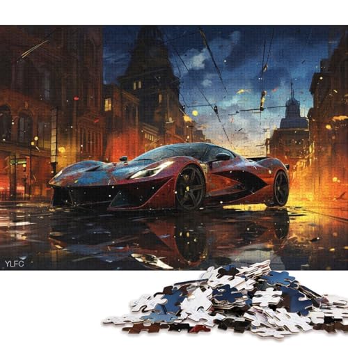 Art Sports Car Puzzle, freundliche Materialien, 100 Prozent recycelter Karton, Puzzle für Erwachsene und Kinder, 38 x 26 cm, 1000 Teile Art Sports Car Puzzle, freundliche Materialien, 100 Prozent recycelter Karton, Puzzle für Erwachsene und Kinder, 38 x 26 cm, 1000 Teile von QBIREX