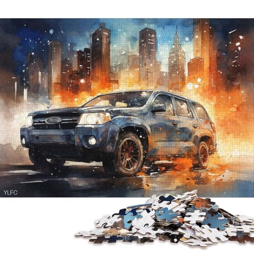 Art Sports Car Puzzle, freundliche Materialien, 100 Prozent recycelter Karton, Puzzle für Erwachsene und Kinder, 38 x 26 cm, 1000 Teile Art Sports Car Puzzle, freundliche Materialien, 100 Prozent recycelter Karton, Puzzle für Erwachsene und Kinder, 38 x 26 cm, 1000 Teile von QBIREX