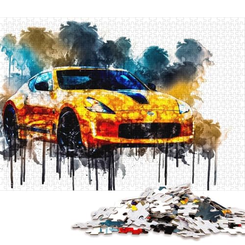 Art Sports Car Puzzle, freundliche Materialien, 100 Prozent recycelter Karton, Puzzle für Erwachsene und Kinder, 70 x 50 cm, 1000 Teile Art Sports Car Puzzle, freundliche Materialien, 100 Prozent recycelter Karton, Puzzle für Erwachsene und Kinder, 70 x 50 cm, 1000 Teile von QBIREX
