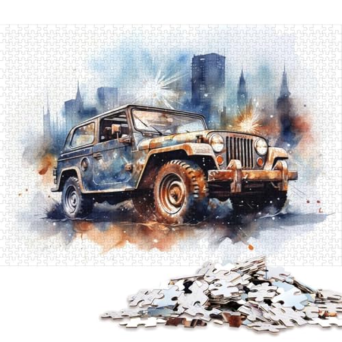 Art Sports Car Puzzle, freundliche Materialien, 100 Prozent recycelter Karton, Puzzle für Erwachsene und Kinder, 70 x 50 cm, 1000 Teile Art Sports Car Puzzle, freundliche Materialien, 100 Prozent recycelter Karton, Puzzle für Erwachsene und Kinder, 70 x 50 cm, 1000 Teile von QBIREX