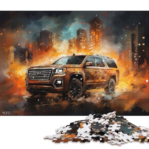 Art Sports Car Puzzle, schwierige Herausforderung, 100 Prozent recycelter Karton, Puzzle für Kinder und Erwachsene ab 12 Jahren, 38 x 26 cm, 1000 Teile Art Sports Car Puzzle, schwierige Herausforderung, 100 Prozent recycelter Karton, Puzzle für Kinder und Erwachsene ab 12 Jahren, 38 x 26 cm, 1000 Teile von QBIREX